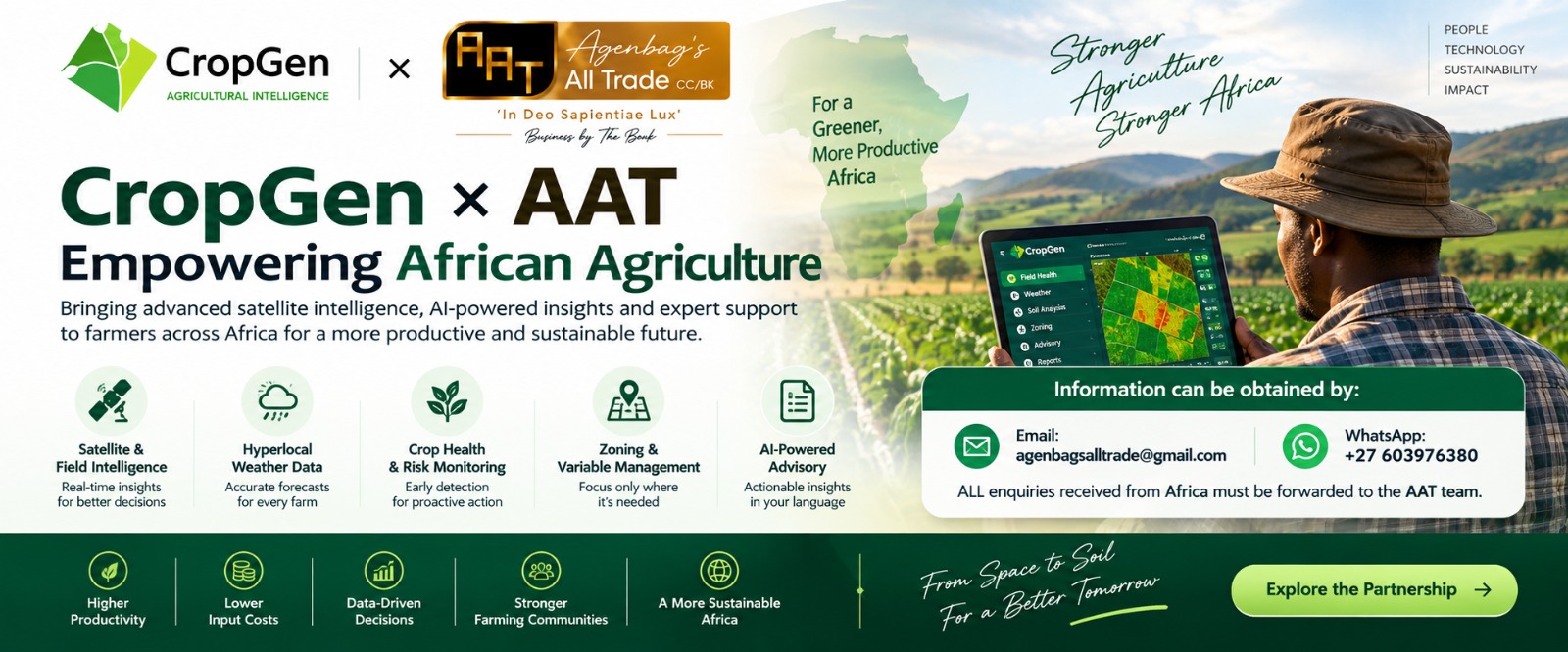 CropGen and AAT CropGen SA collaboration